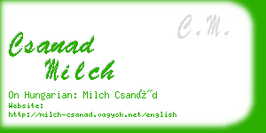 csanad milch business card
